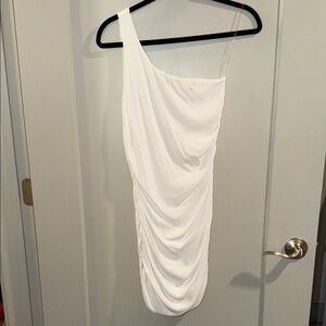 Elegant White One-Shoulder Dress